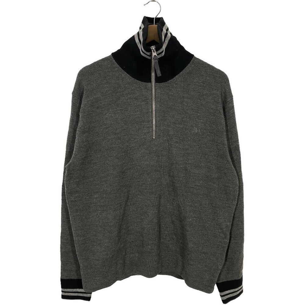 J.W.Anderson x Uniqlo Embroidered Logo Turtleneck 1/4 Zip Gray Sweater mens L